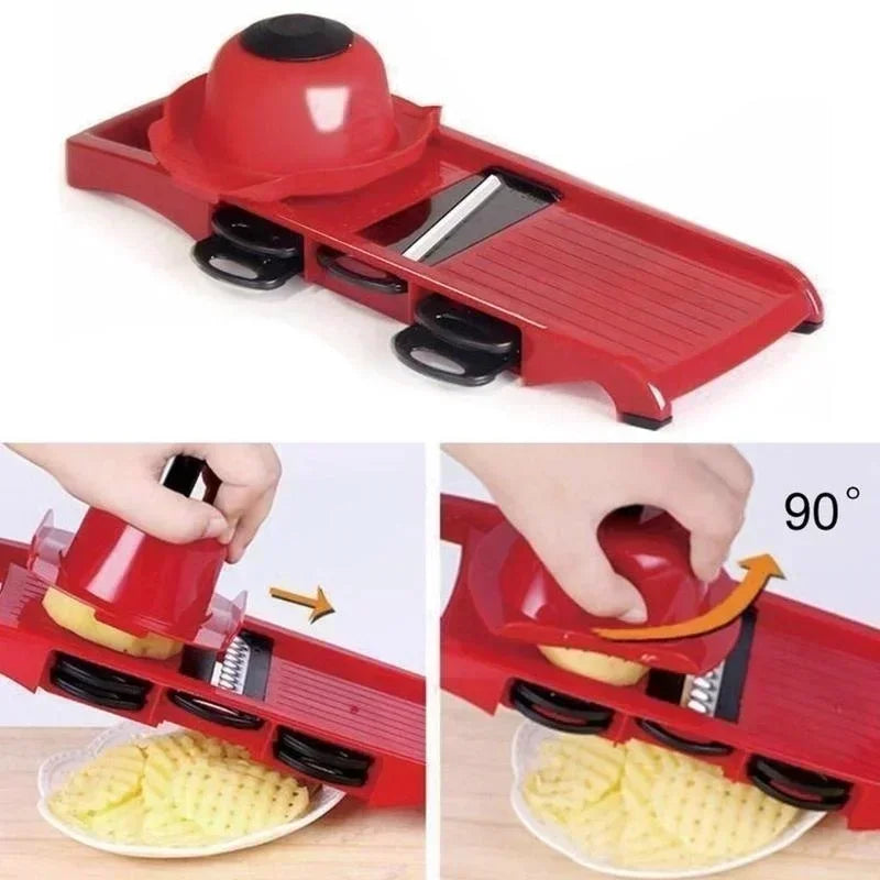 10 in 1 Mandoline Vegetable Chopper & Slicer – Multi Blade Kitchen Cutter with Storage Box