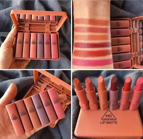 Nude Matte Lipstick Set – Mini Lipstick Kit Long Lasting Soft Matte Shades