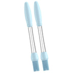 Pack of 2 Oil Push Silicone Brush – BBQ Oil Dispenser Brush for Cooking & Baking