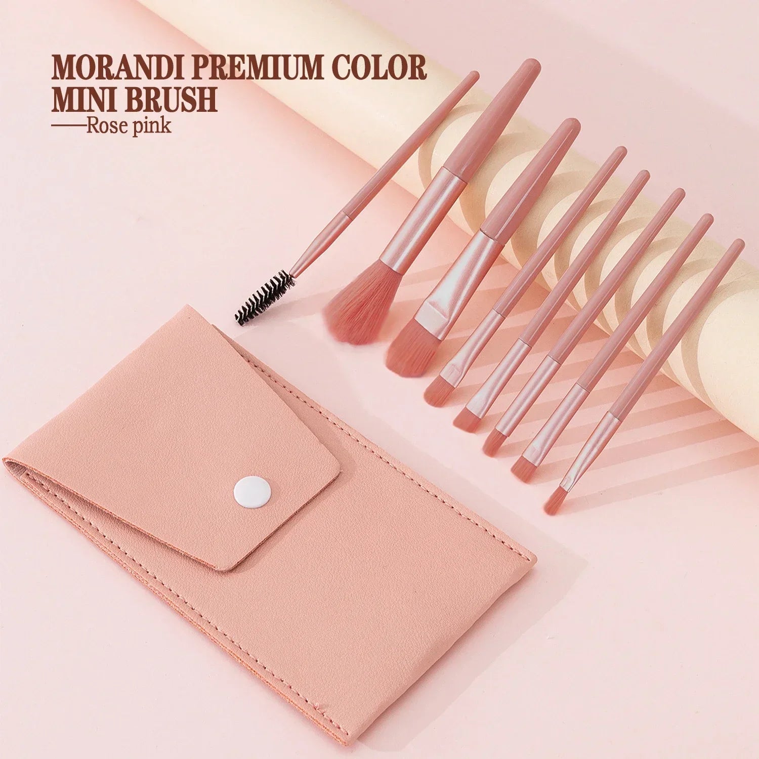 8pcs Makeup Brush Set – Soft Professional Cosmetic Brushes Kit for Face & Eyes