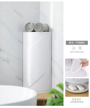 EMSA Bathroom Cabinet – Double Layer Corner Storage Organizer
