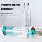 Glass Time Line Water Bottle 500ML – Hydration Tracker Bottle