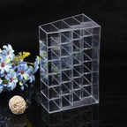 24 Grid Makeup Organizer – Acrylic Cosmetic Storage Box | Lipstick, Nail Polish & Beauty Organizer