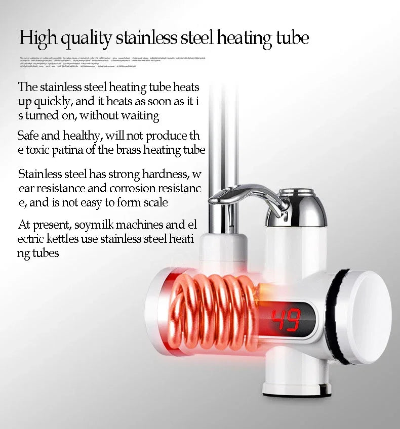 Instant Electric Faucet Water Heater – 3 Second Hot Water Tap with Digital Display