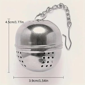Pack of 2 Tea Ball Infuser – Stainless Steel Loose Tea Strainer | Reusable Tea Filter with Chain