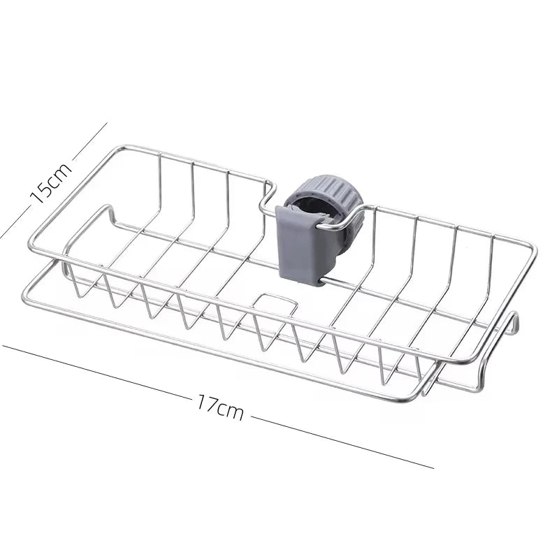 Kitchen Sink Rack Organizer – Faucet Sponge Holder & Storage Caddy