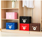 Pack of 2 Panda Storage Box – Foldable Clothes & Toy Organizer with Lid
