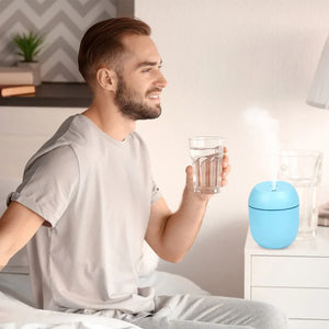 USB Humidifier Air Freshener – Quiet Mist Diffuser with LED Lights | Portable Room Moisturizer