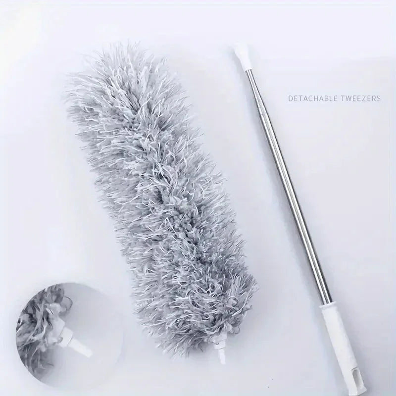 Telescopic Grey Dust Mop – Long Handle Microfiber Duster (Extendable)