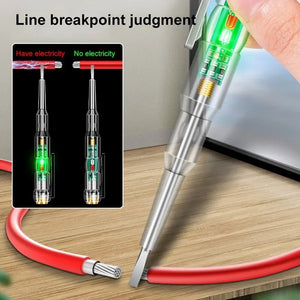 Pack of 2 Digital Electric Tester Pen – Voltage Detector Screwdriver with LED Indicator