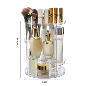 Diamond Cut Makeup Organizer (10 Inch) – 360° Rotating Cosmetic Storage Box