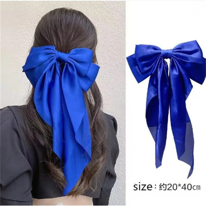 Pack of 2 Elegant Bow Hair Clip – Butterfly Style Long Tail Hair Accessory for Women & Girls