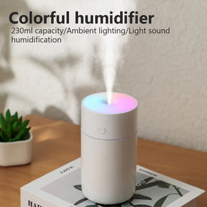 Large Capacity Humidifier Air Freshener – USB Mist Diffuser with LED Lights