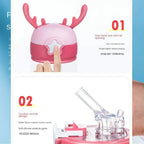 Kids Horn Water Bottle – Cute Cartoon Straw Bottle with Strap (Leakproof & BPA Free)