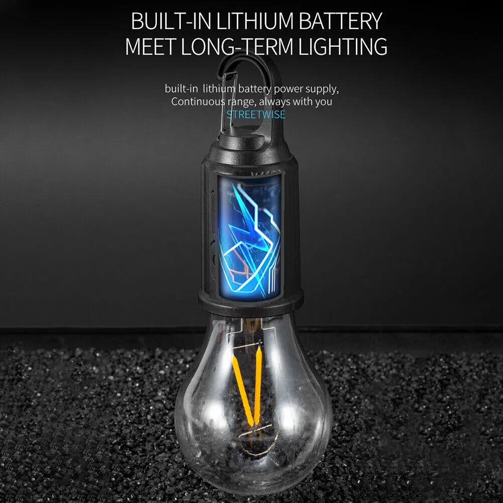 Solar Camping LED Bulb – Rechargeable Hanging Light for Outdoor, Emergency & Load Shedding