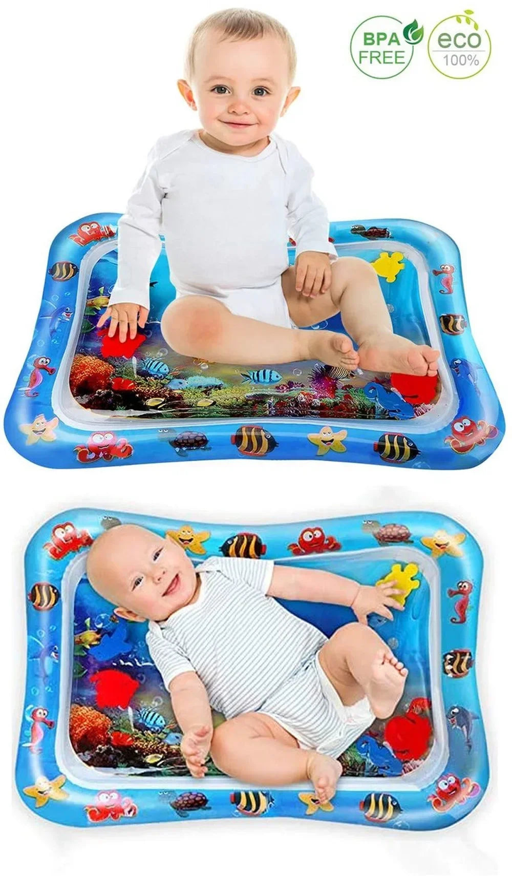 Baby Water Play Mat | Inflatable Tummy Time Activity Mat for Kids