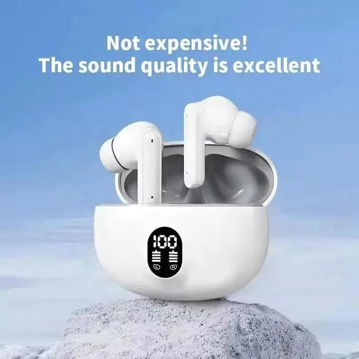 S510 Wireless Bluetooth Earbuds – Stereo Sound, LED Display & Long Battery (Bluetooth 5.3)