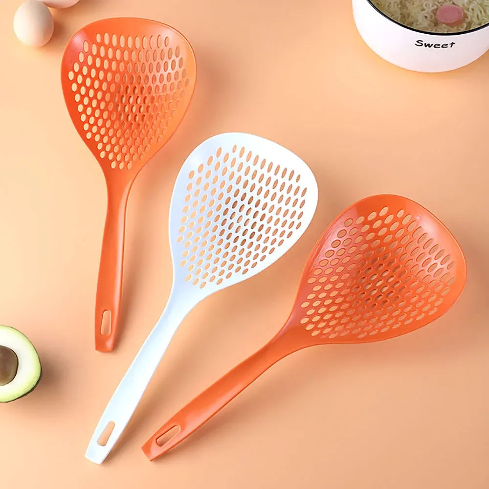 Multi-Purpose Pasta Spoon – Cooking Strainer Skimmer Spoon | Heat Resistant Kitchen Serving Spoon