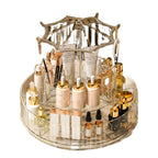 Umbrella Makeup Organizer 360° Rotating – Transparent Cosmetic Storage Stand