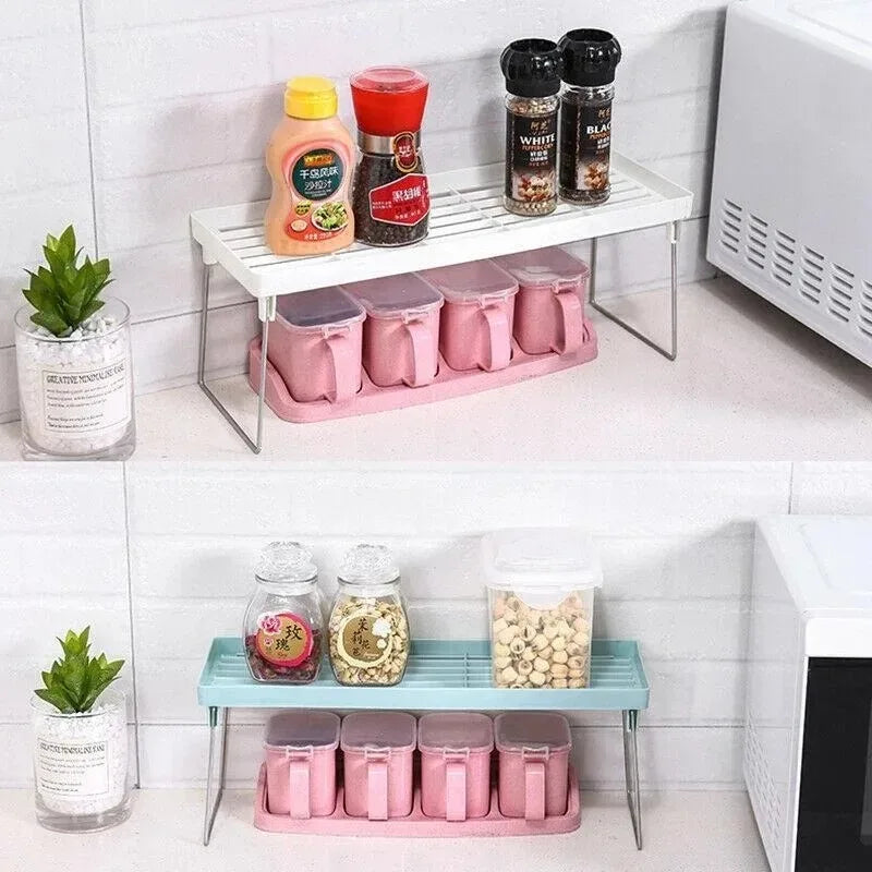 Kitchen Storage Stand Rack – Multi Purpose Shelf Organizer | Countertop Expandable Storage Stand