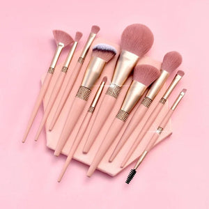 BH Cosmetics 12pcs Makeup Brush Set with Bucket Holder – Super Soft Professional Cosmetic Brushes Kit