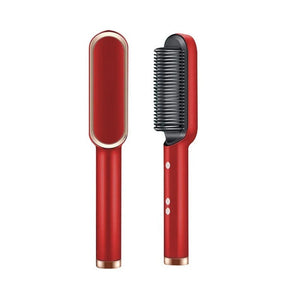 Hair Straightener Brush – 2 in 1 Fast Heating Straightening Comb (Dry & Wet Use)