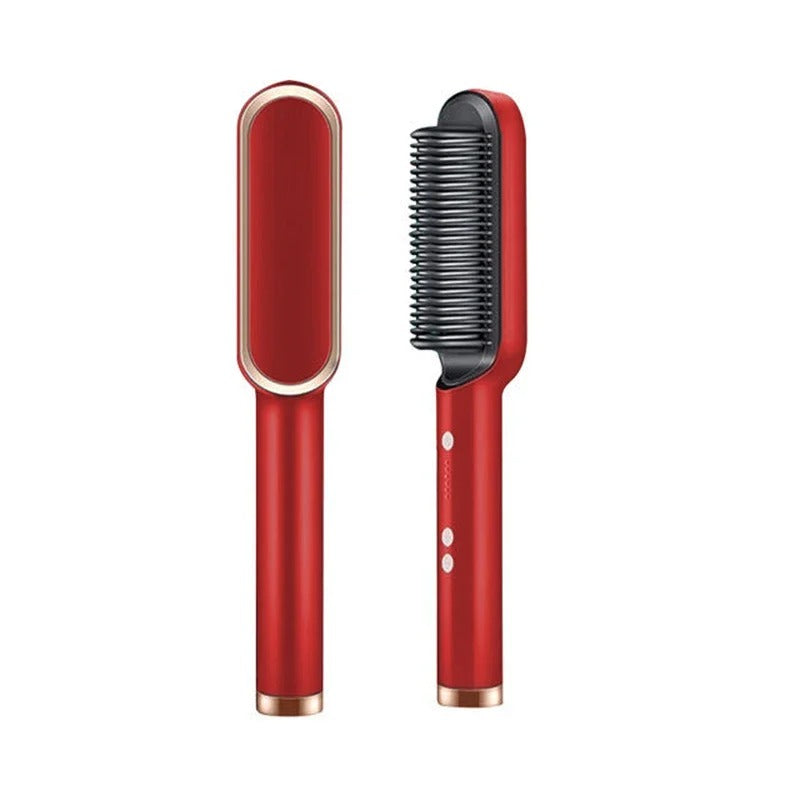 Hair Straightener Brush – 2 in 1 Fast Heating Straightening Comb (Dry & Wet Use)