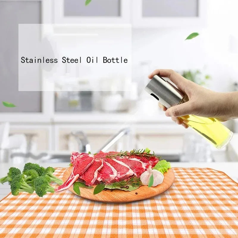 Oil Spray Bottle – Refillable Cooking Oil Sprayer | Kitchen BBQ Olive Oil Dispenser