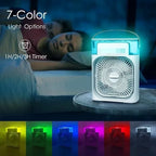Mini Cooling Fan with Water Tank – Portable Air Cooler | Humidifier Fan with LED Light