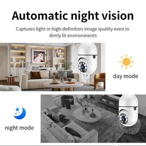 WiFi Bulb Camera 360° – HD Security Camera with Mobile App