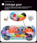 Transparent Police Concept Car Toy for Kids – Light & Gear Motion Puzzle Car
