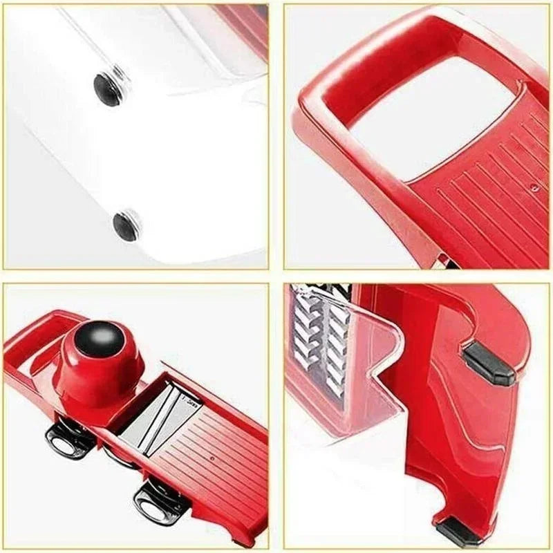 10 in 1 Mandoline Vegetable Chopper & Slicer – Multi Blade Kitchen Cutter with Storage Box