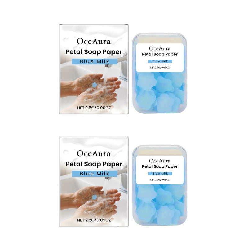 Pack of 3 Flower Paper Soap Sheets – Portable Travel Hand Wash Soap (Box Pack) 🌸