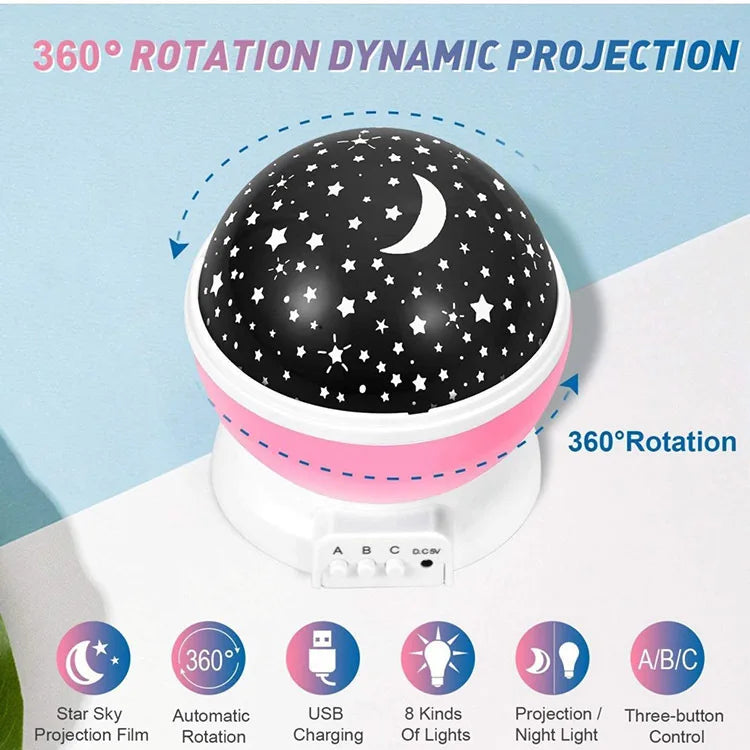 Star Master Galaxy Projector – LED Night Light with Star & Moon Projection (Multicolor)