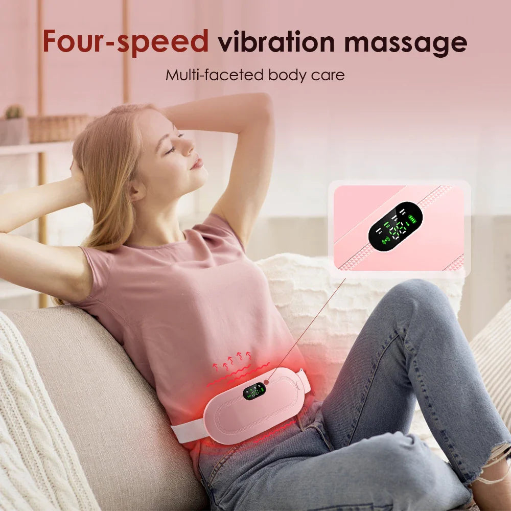 Menstrual Pain Relief Belt – Rechargeable Heating Waist Belt for Period Cramps & Back Pain