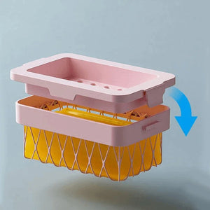 Pack of 2 Non-Slip Base Soap Holder Quick Draining Double Layer