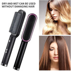 Hair Straightener Brush – 2 in 1 Fast Heating Straightening Comb (Dry & Wet Use)