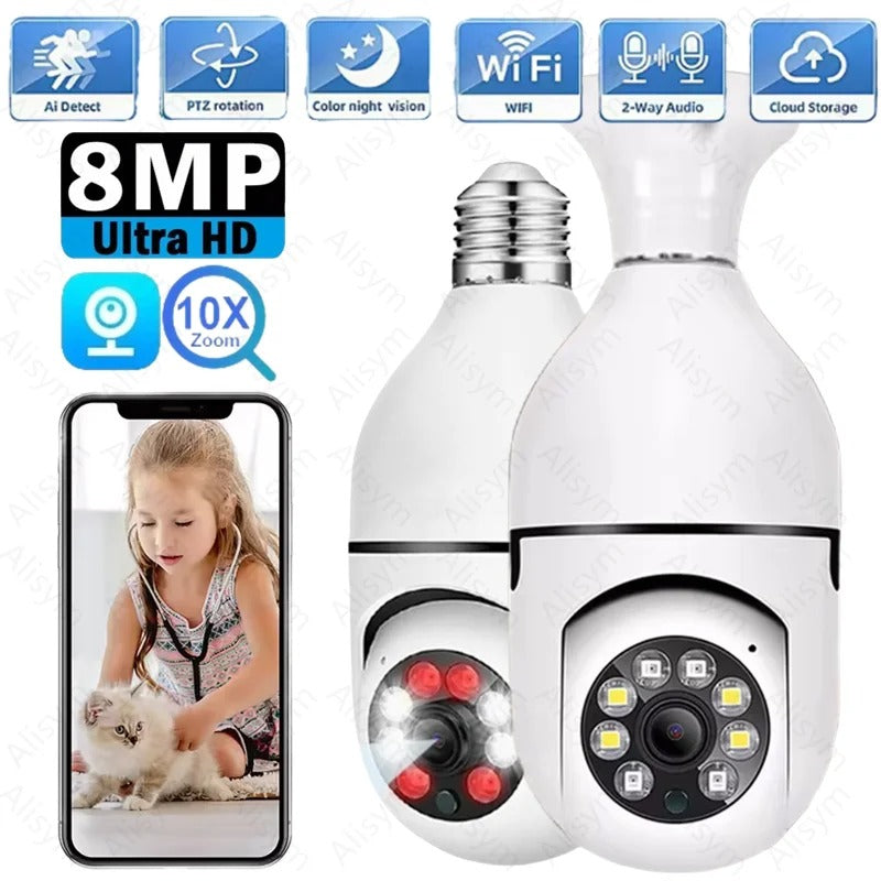 WiFi Bulb Camera 360° – HD Security Camera with Mobile App