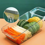 5-in-1 Vegetable Slicer with Drainer – Multi-Function Cutter & Chopper Box
