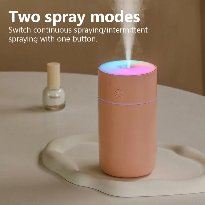 Large Capacity Humidifier Air Freshener – USB Mist Diffuser with LED Lights