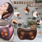 Car Pillow Massager – Electric Shiatsu Neck & Shoulder Massage Cushion with Heat