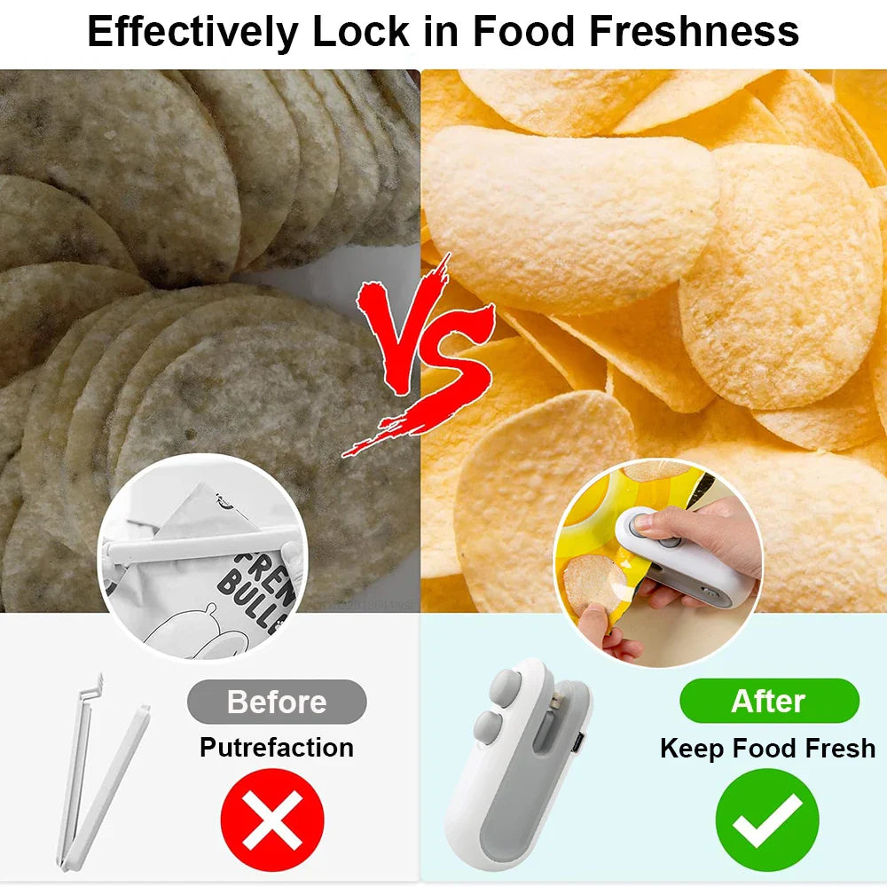 Mini Snack Bag Sealer – Portable Heat Sealer | Food Fresh Keeping Machine