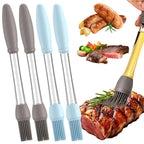 Pack of 2 Oil Push Silicone Brush – BBQ Oil Dispenser Brush for Cooking & Baking