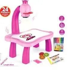 Kids Projector Drawing Table – LED Art Learning Table with Markers