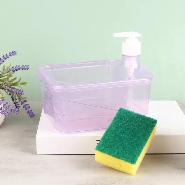 Square Soap Pump Dispenser with Sponge Holder – Kitchen Soap Organizer 💧
