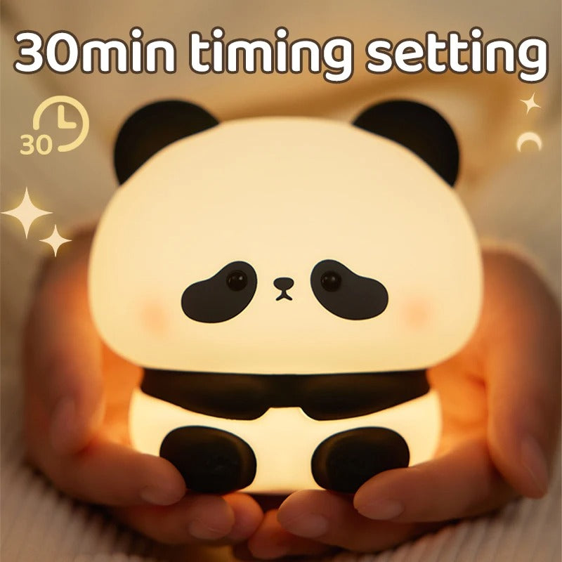 Cute Panda Rechargeable Night Lamp – Soft Silicone LED Touch Light