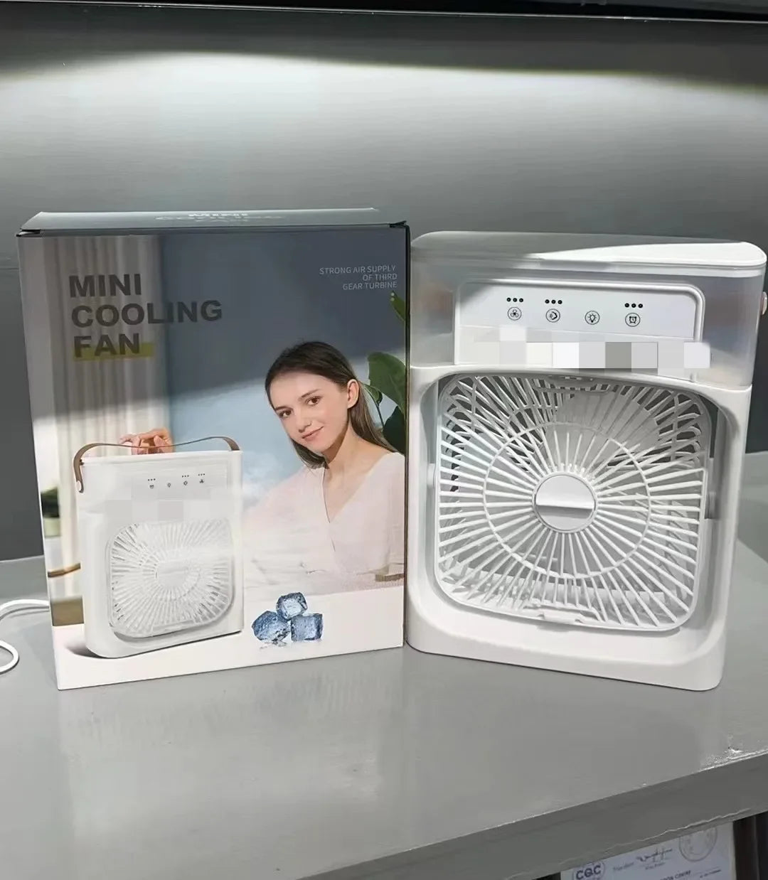 Mini Cooling Fan with Water Tank – Portable Air Cooler | Humidifier Fan with LED Light