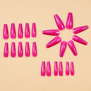 576pcs Artificial Nail Tips Set – Multi Color Long Nails Kit
