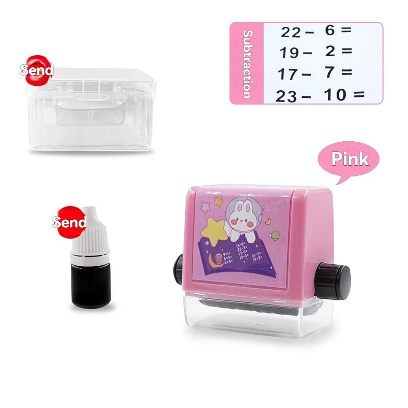 Math Learning Stamp Roller for Kids – Addition, Subtraction & Multiplication Toy