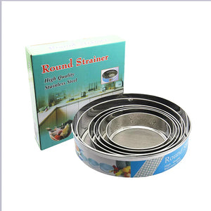 6 Pcs Fine Mesh Flour Sifter Set – Stainless Steel Baking Sieves